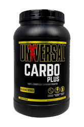 Universal Nutrition Carbo Plus unflavored supplement container, rich in complex carbohydrates, 997g.